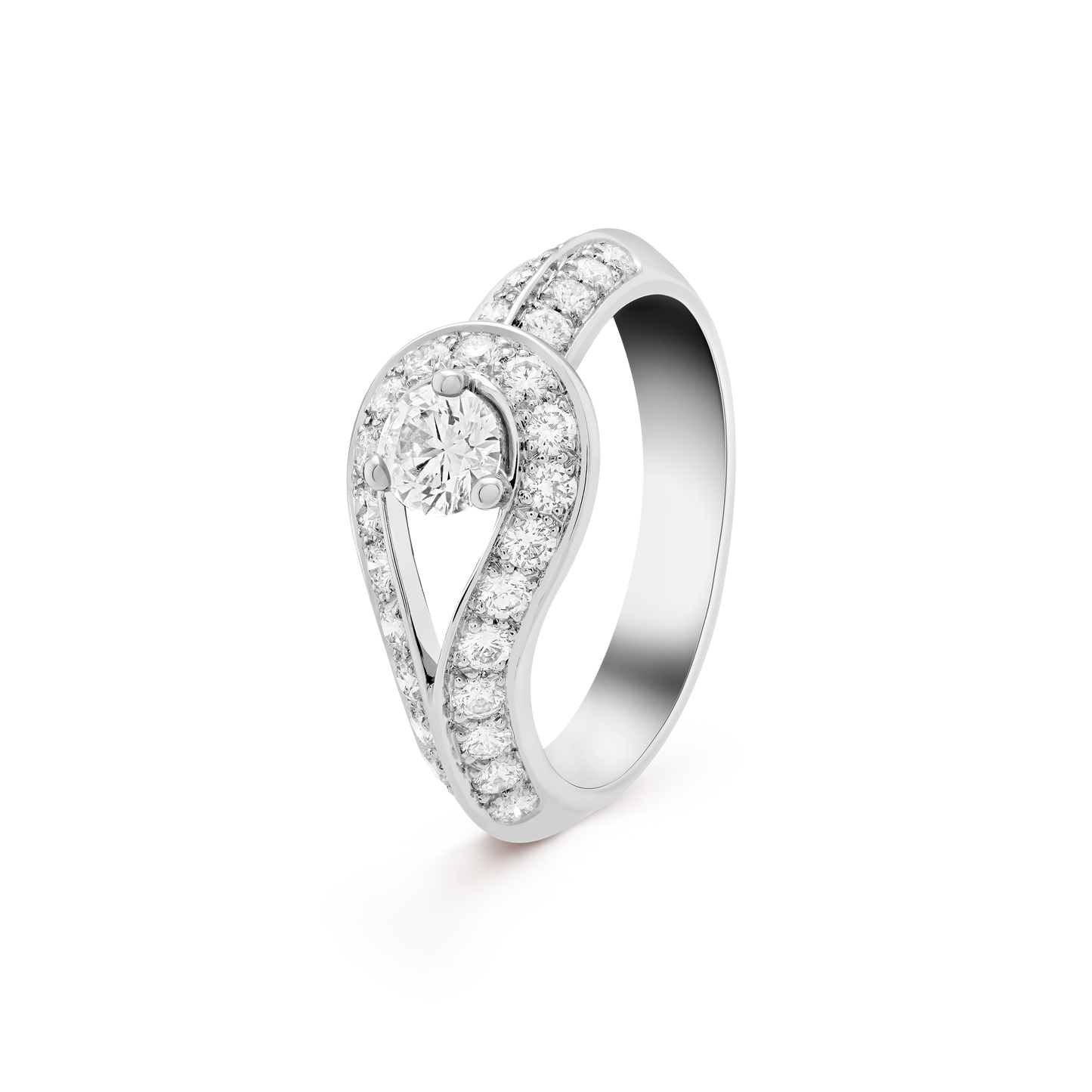 18K Couture Solitaire Ring
