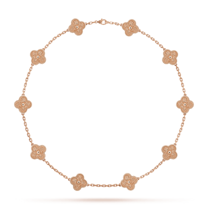 18K Vintage Alhambra 10 Motifs Necklace