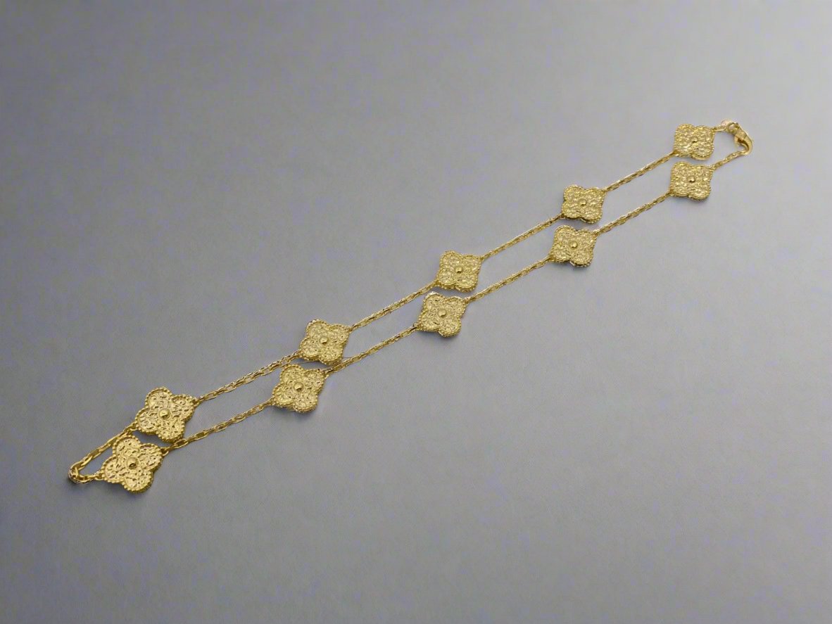 18K Vintage Alhambra 10 Motifs Necklace