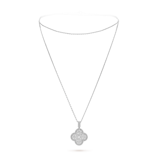 18K Magic Alhambra One Motifs Diamonds Necklace