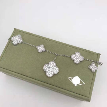 18K Magic Alhambra Five Motifs Diamonds Bracelet