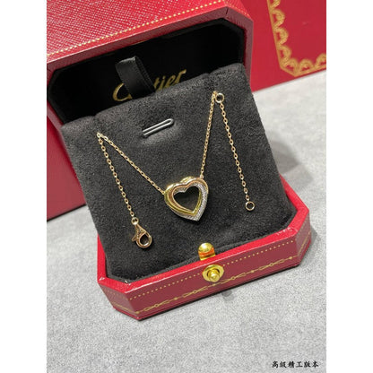 18K Trinity Heart Diamond Necklace