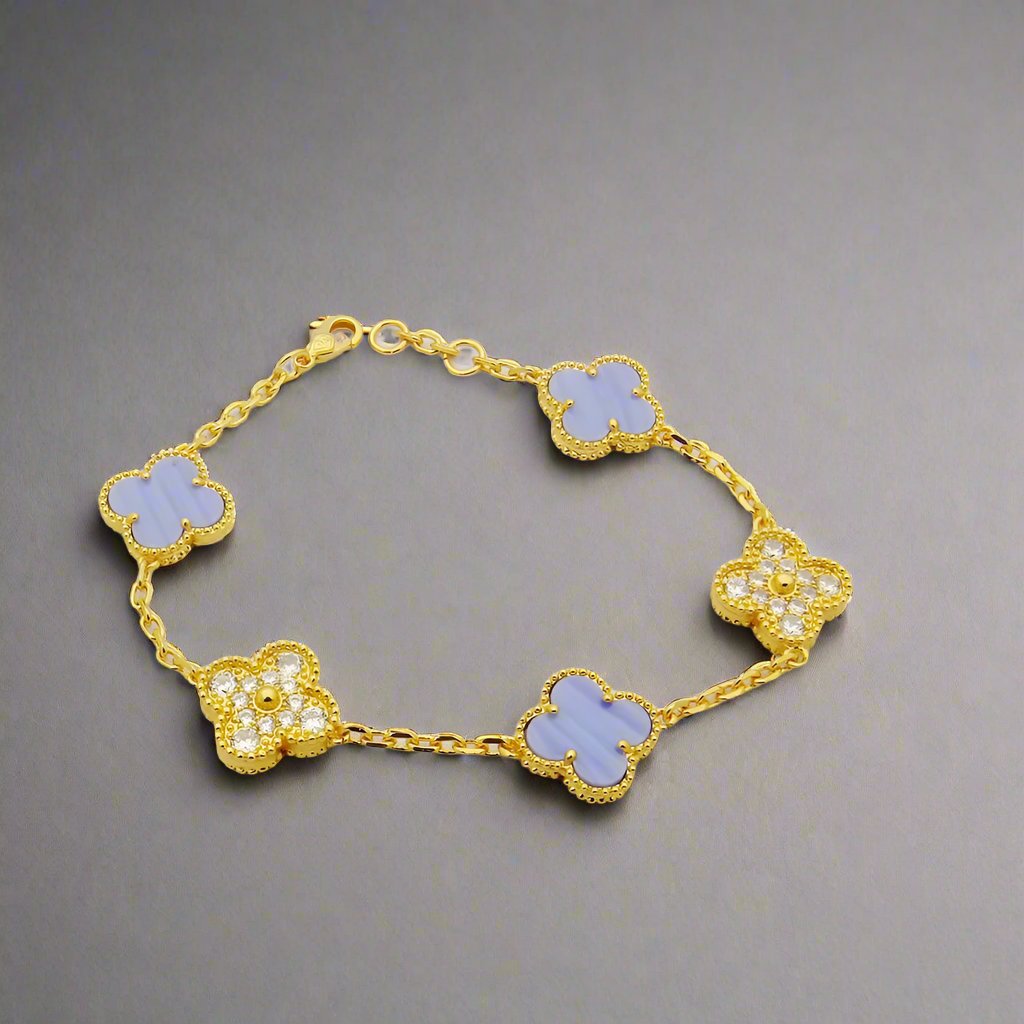 18K Vintage Alhambra Diamonds Bracelet
