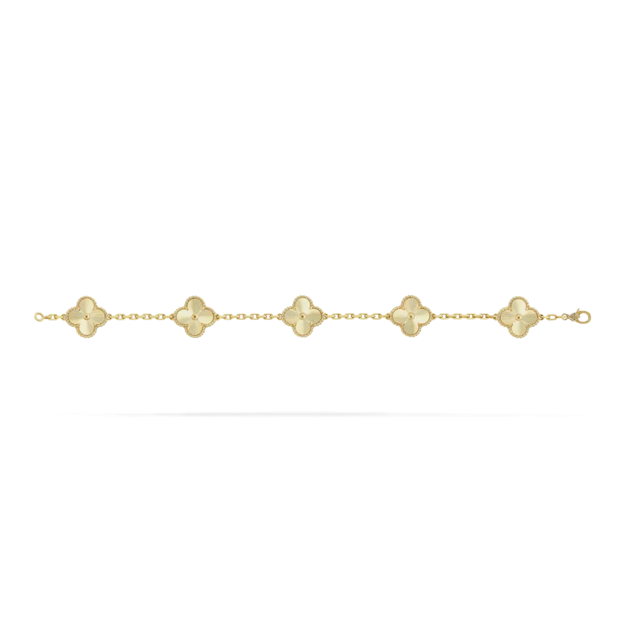 18K Vintage Alhambra Five Motifs Clover Bracelet